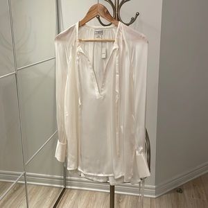 Club Monaco white silk blouse with tag